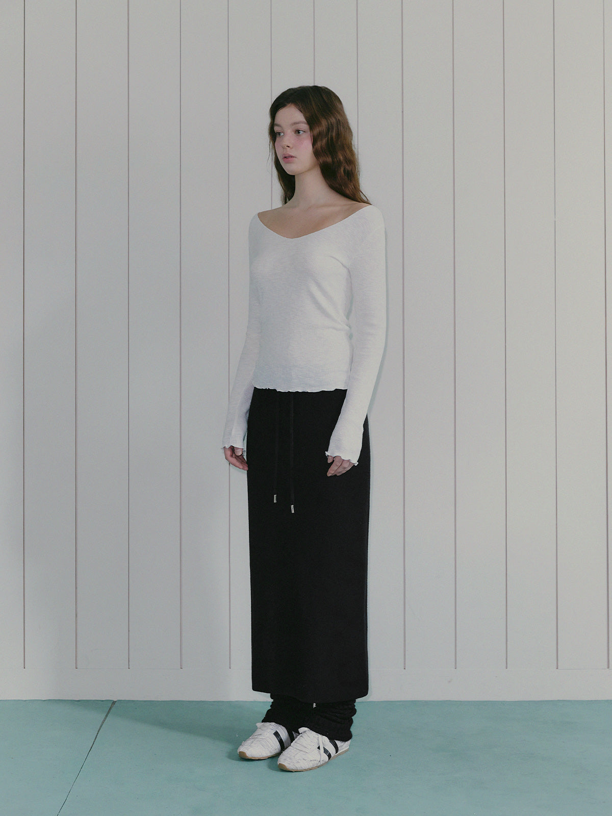 [TWEE] Corp Wave V领T恤