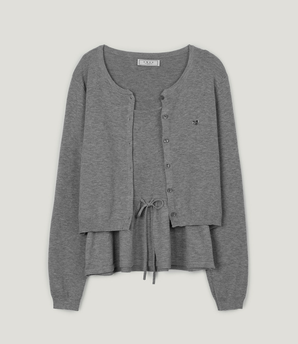 [TWEE] Aulde 喇叭无袖开衫套装