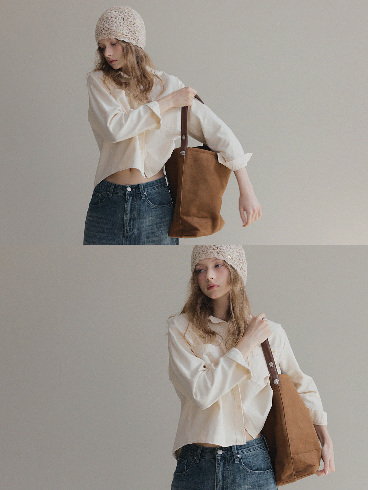 [TWEE] Idel Peach Pocket Langarmhemd