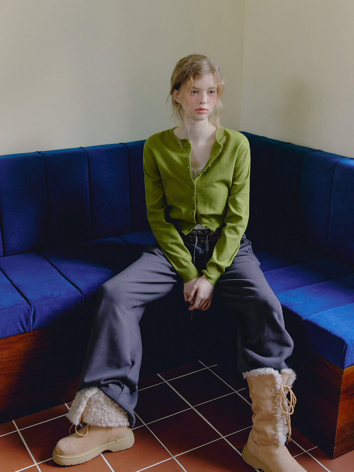 [TWEE] Casha multi-button round neck cardigan