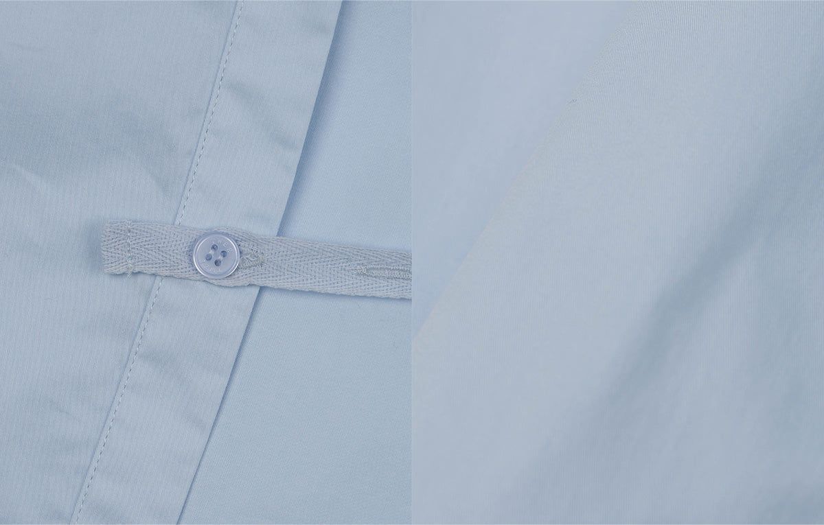 [TWEE] Conte Puff Asymmetrical Wrap Long Sleeve Shirt Blouse