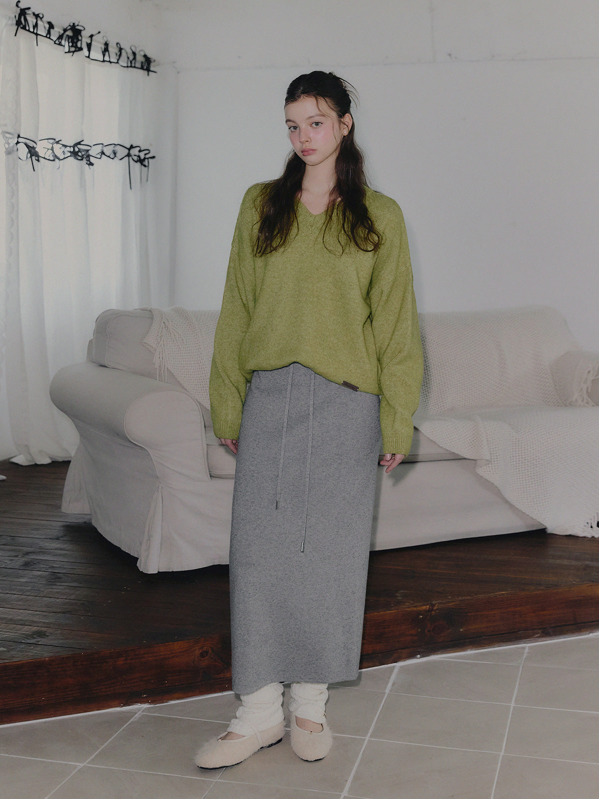 [TWEE] Told Knit Banding Skirt