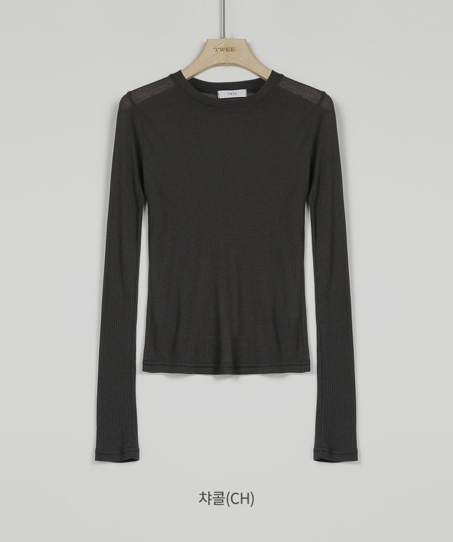 [TWEE] LucyLiu Sheer Round Tee