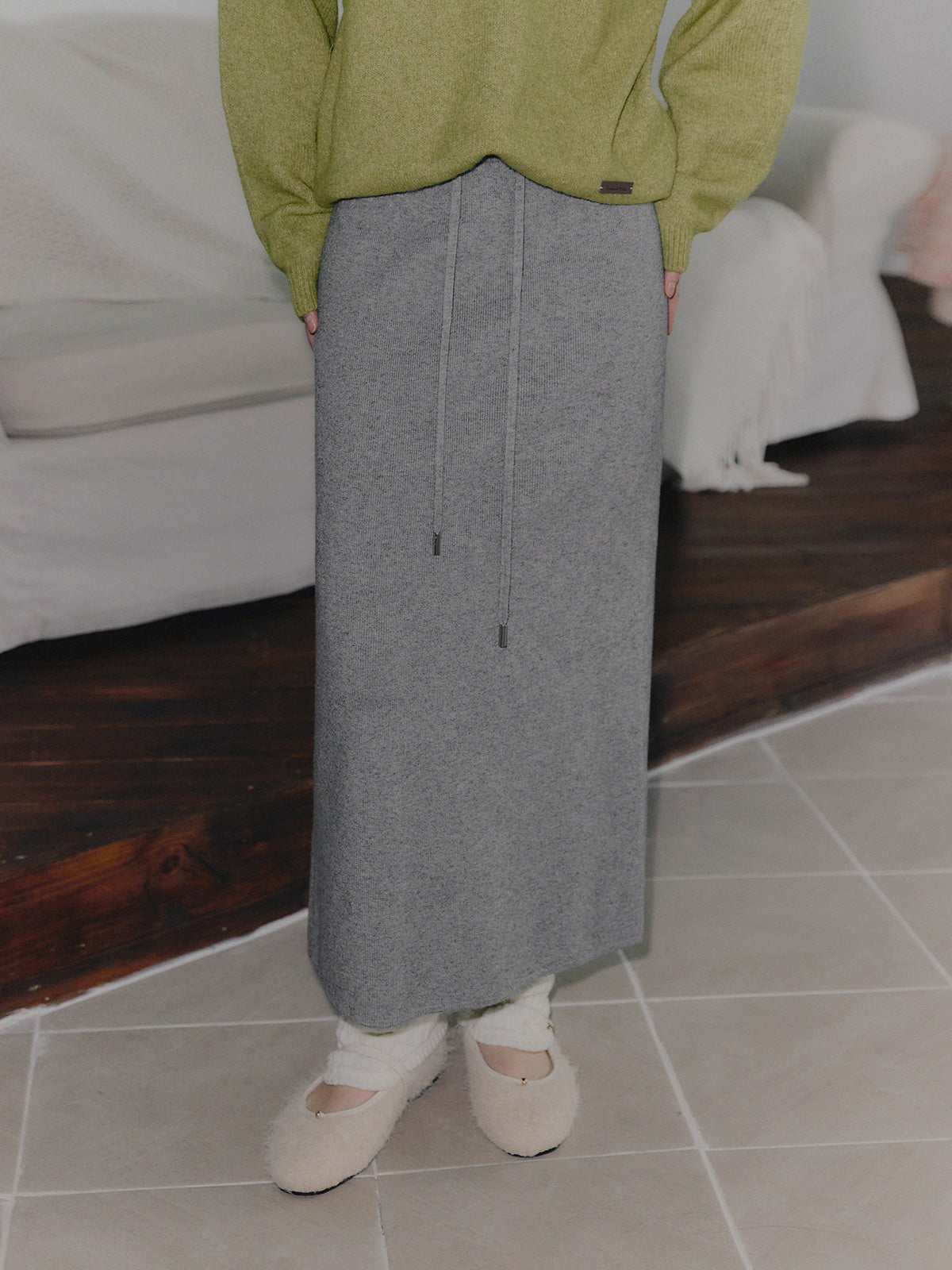 [TWEE] Told Knit Banding Skirt