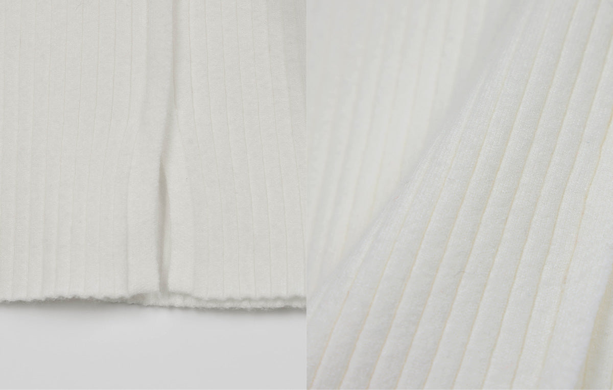 [TWEE] Marlon Asymmetrical Slit Button Long Sleeve Knit