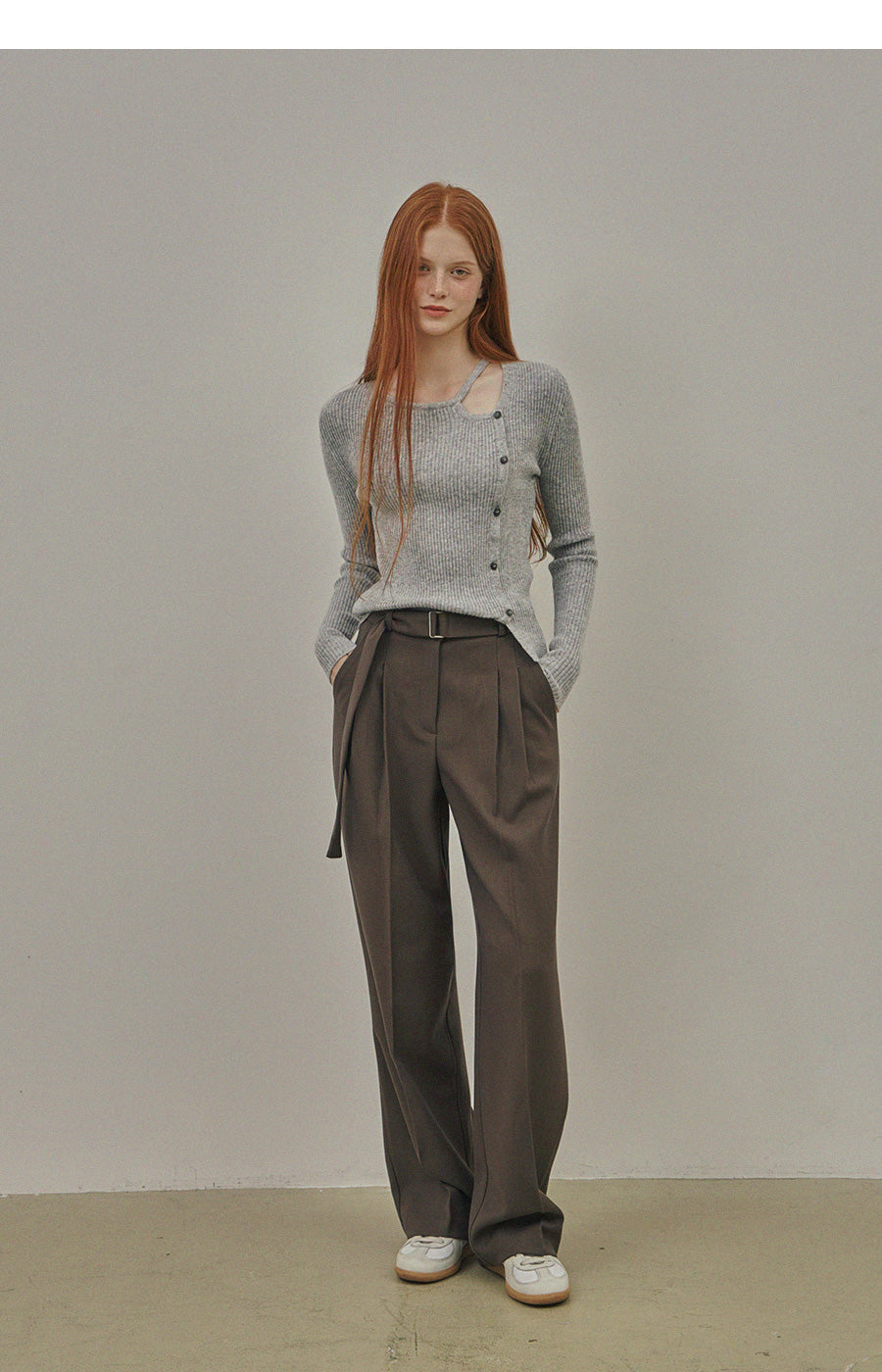 [TWEE] Erchi Cutoff Button Knit