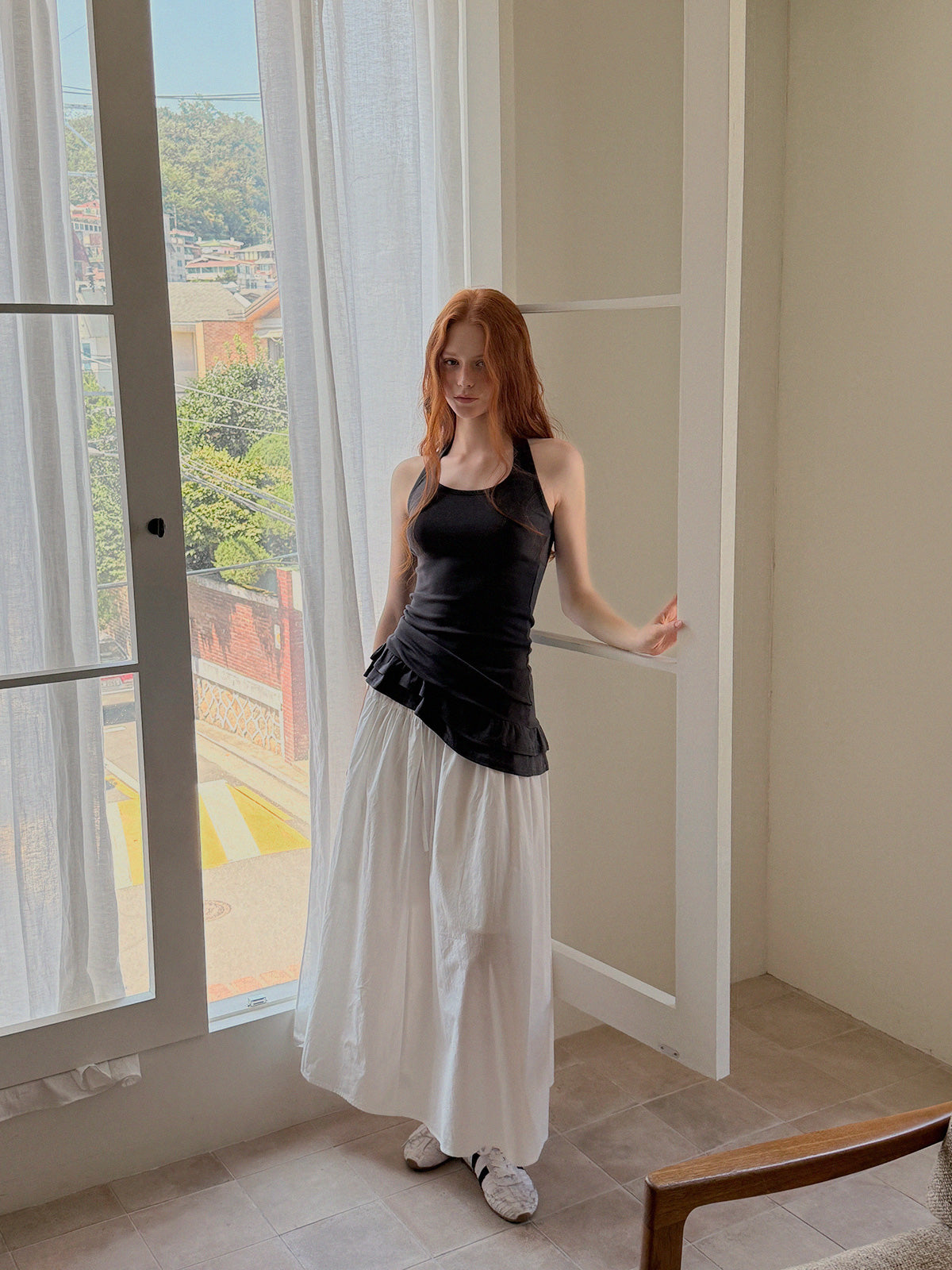 [TWEE] All-New Strap Long Skirt