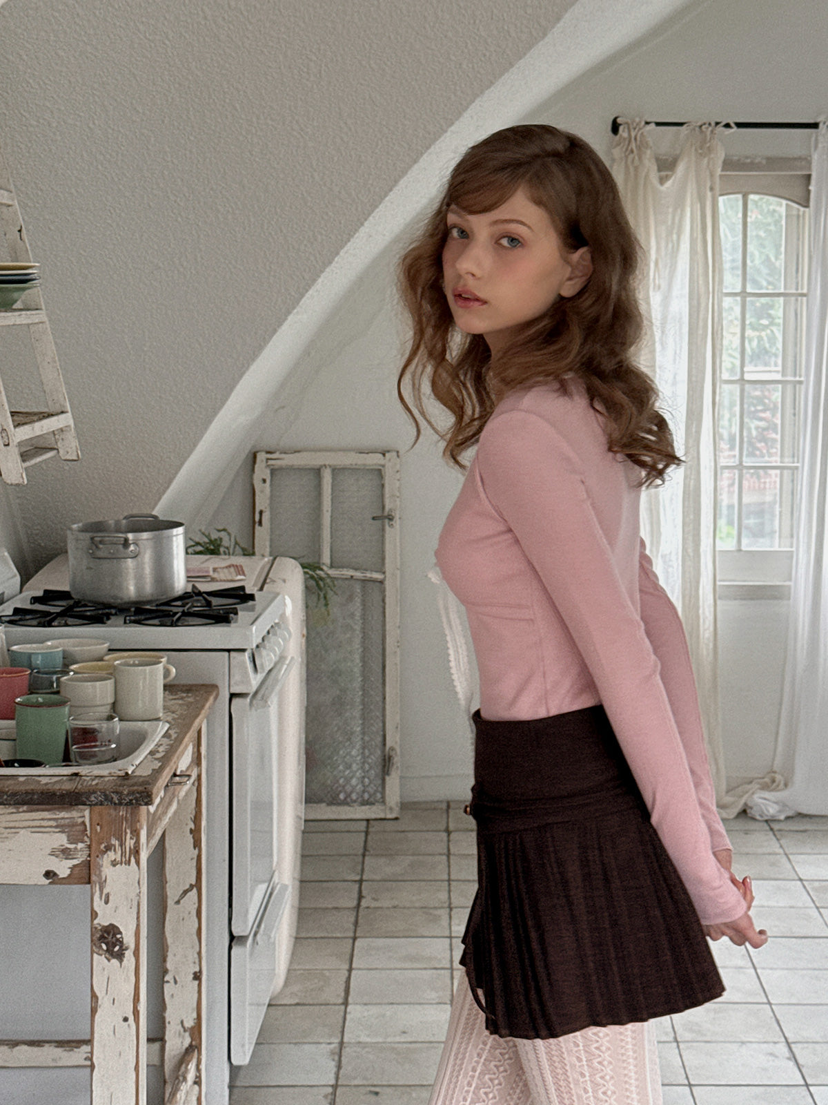 [TWEE] Koa Belted Pleated Mini Skirt