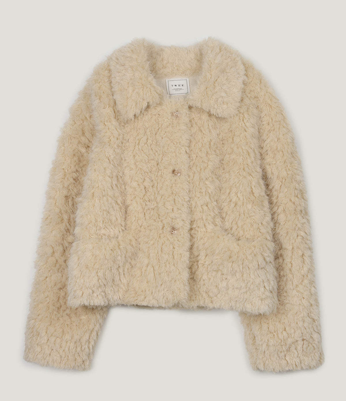 [TWEE] Buard Shearling Kragen Felljacke