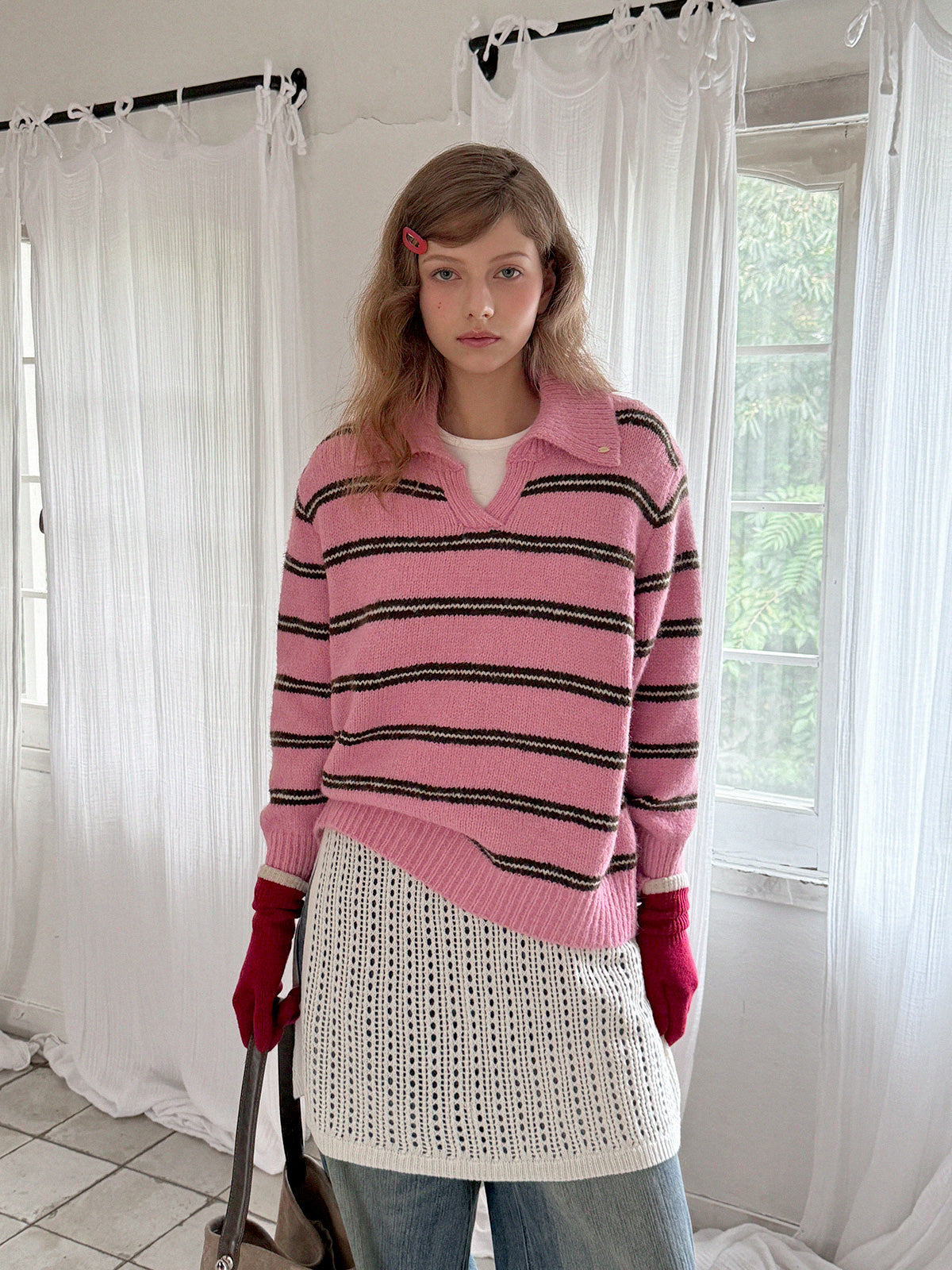 [TWEE] Grew Punching Sleeveless Knit Dress