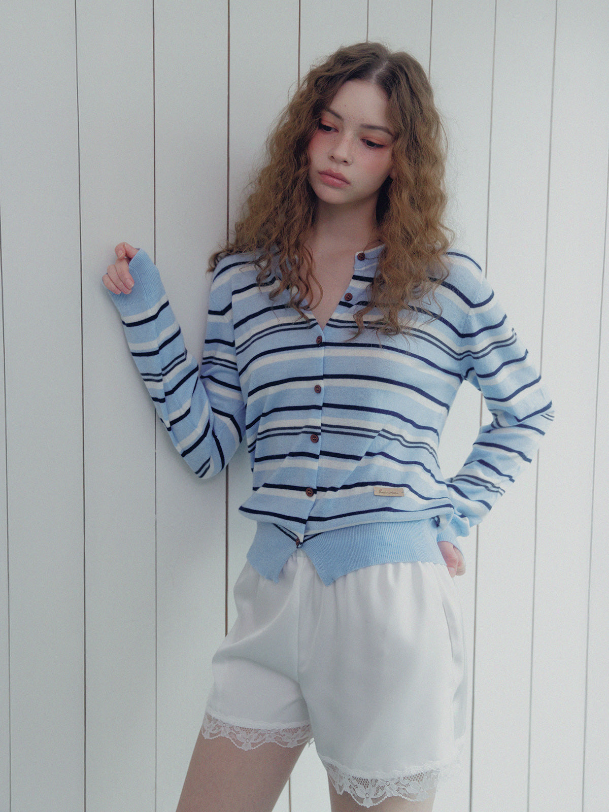 [TWEE] Mentil 条纹长袖针织开衫