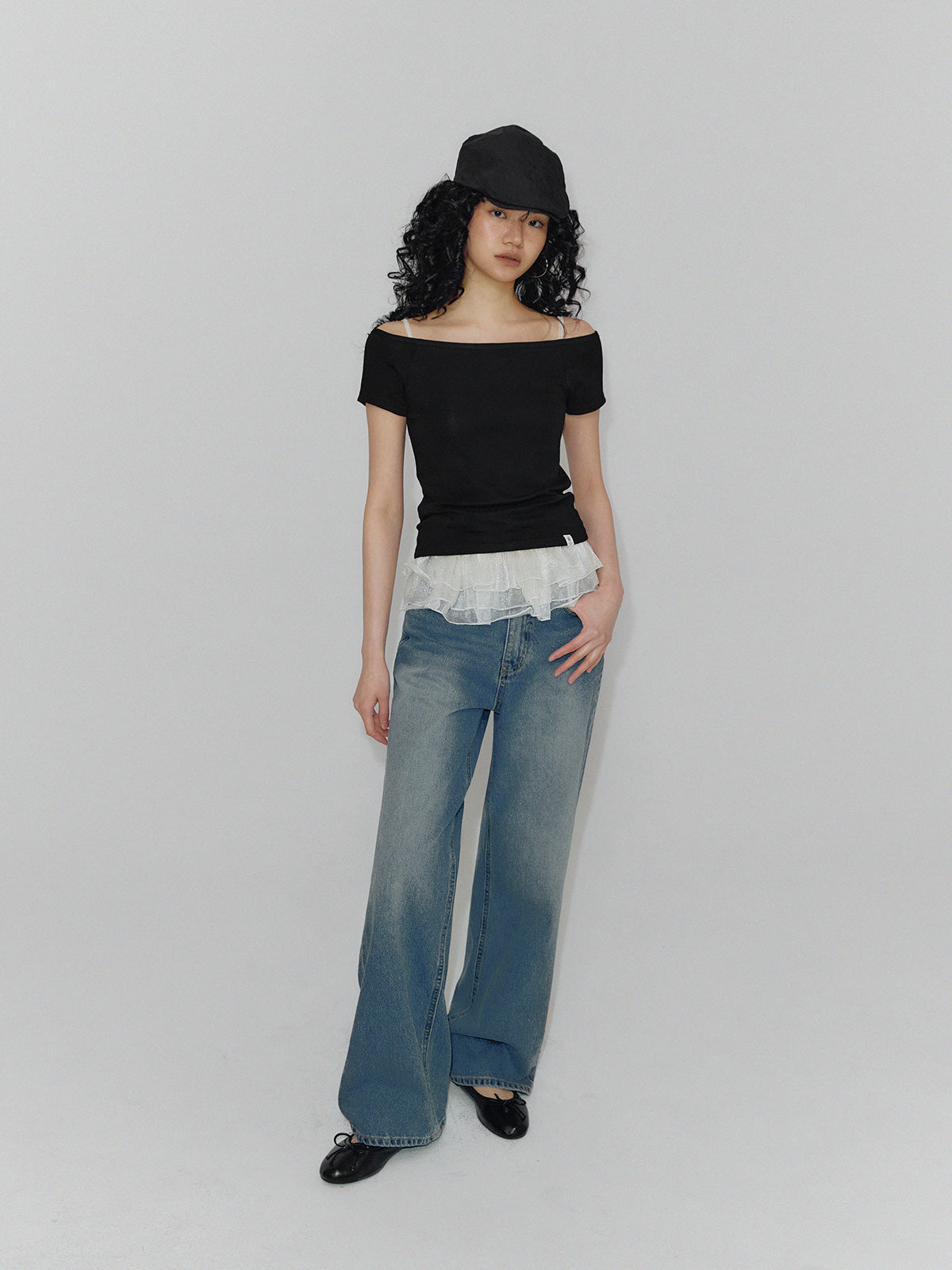 [TWEE] Indie Straight Long Denim Pants