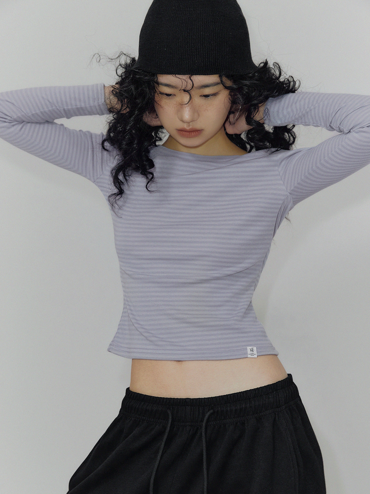 [TWEE] Boen Stripe Boatneck Long Sleeve T-shirt