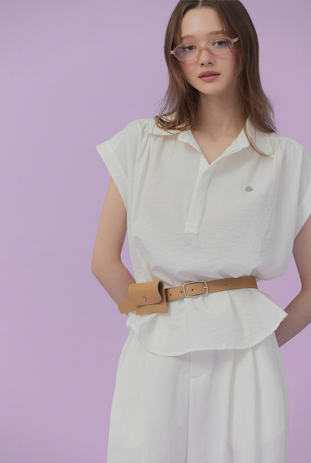 [TWEE] Áo Sơ Mi Cổ Pin-Tuck Oversize