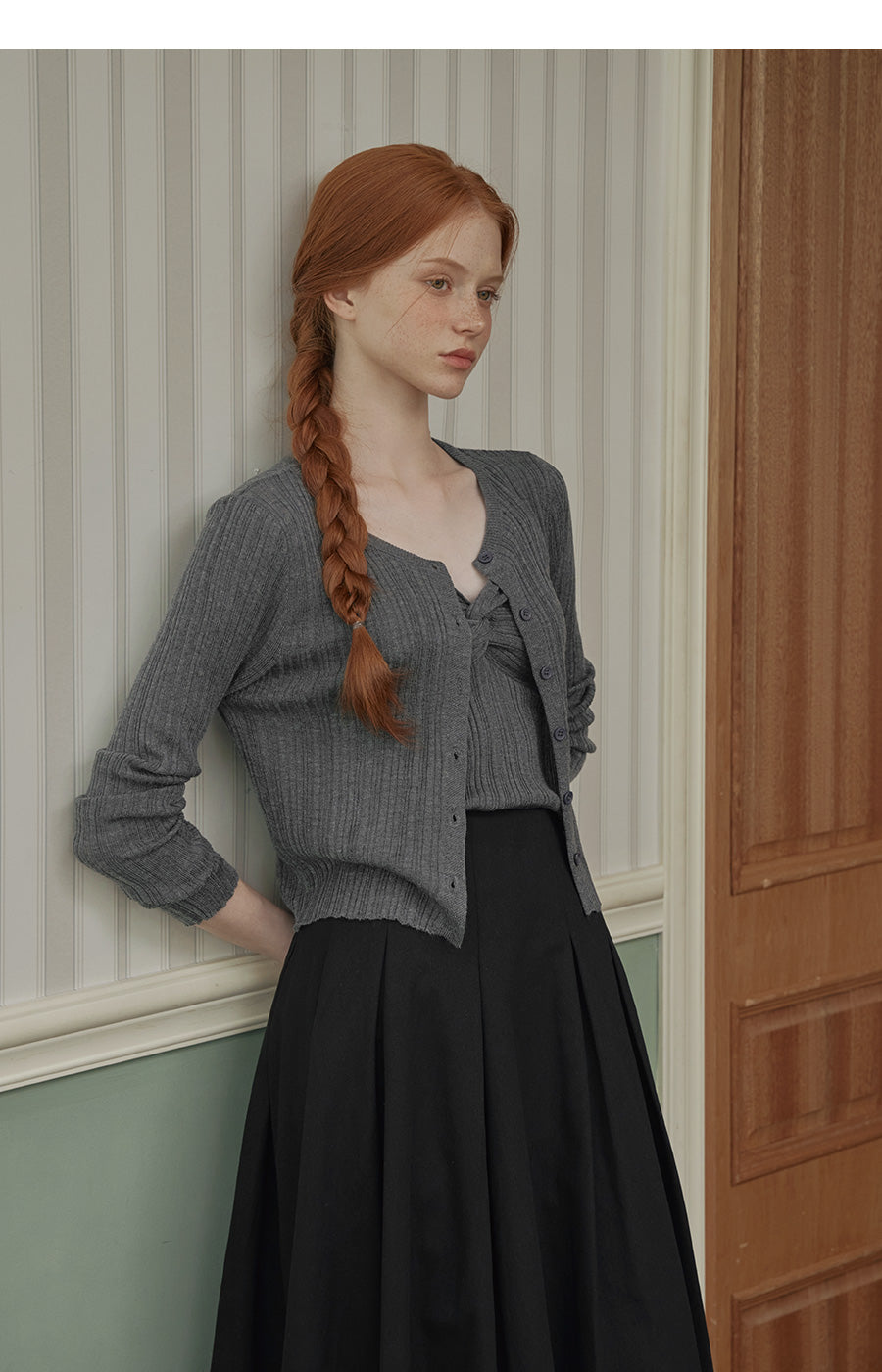 [TWEE] Muton Twist Sleeveless & Cardigan Set