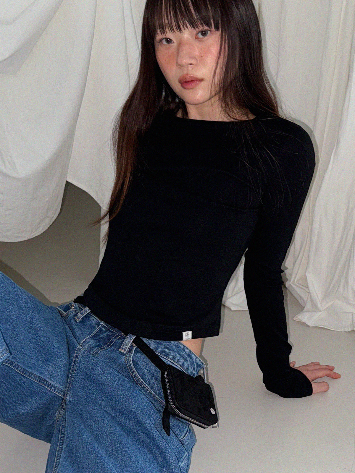 [TWEE ] Steel round-neck long-sleeve T-shirt