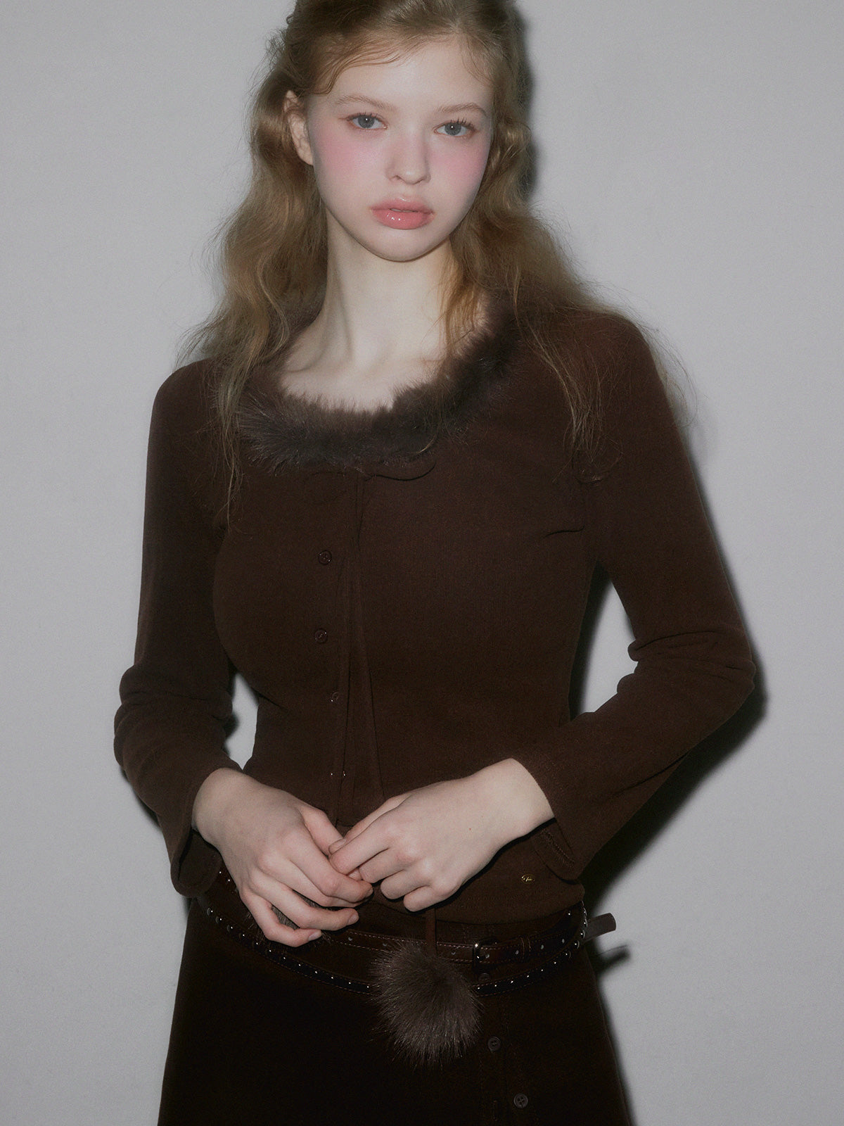 [TWEE] Vinz Fur Pom Long-Sleeve Tee