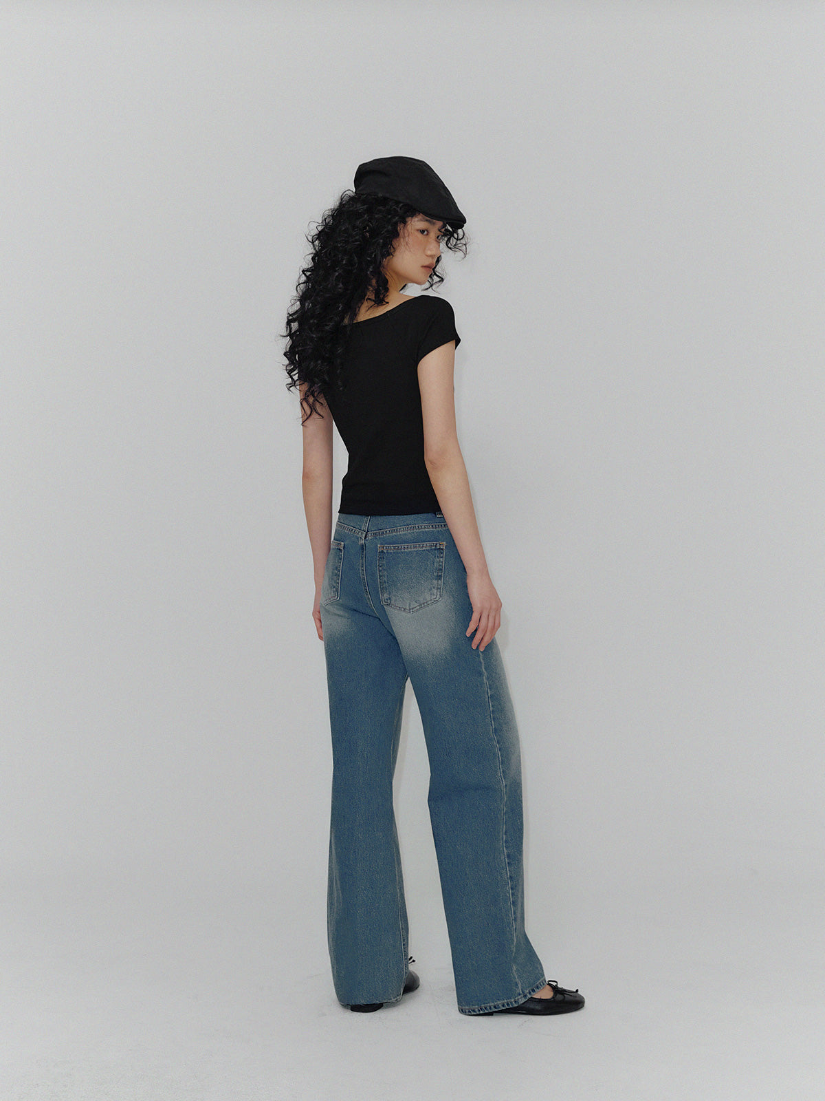 [TWEE] Indie Straight Long Denim Pants