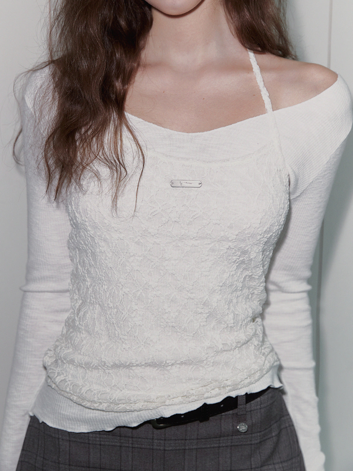 [TWEE] Kits Symbol Top halter in pizzo