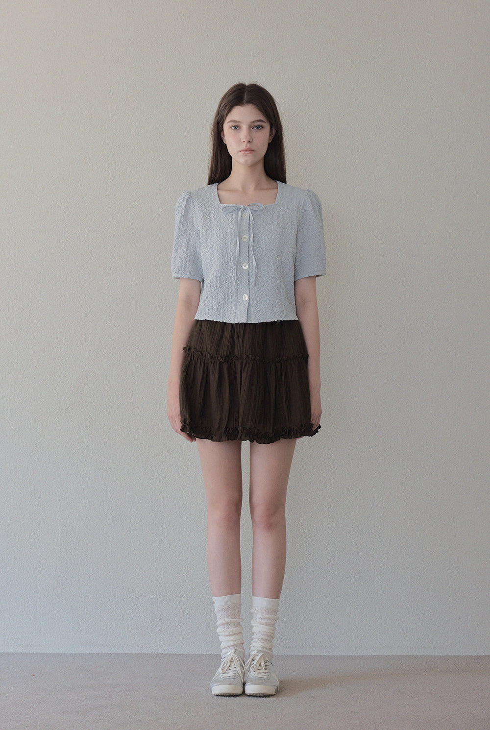 [TWEE] Lund Wrinkle Button Blouse