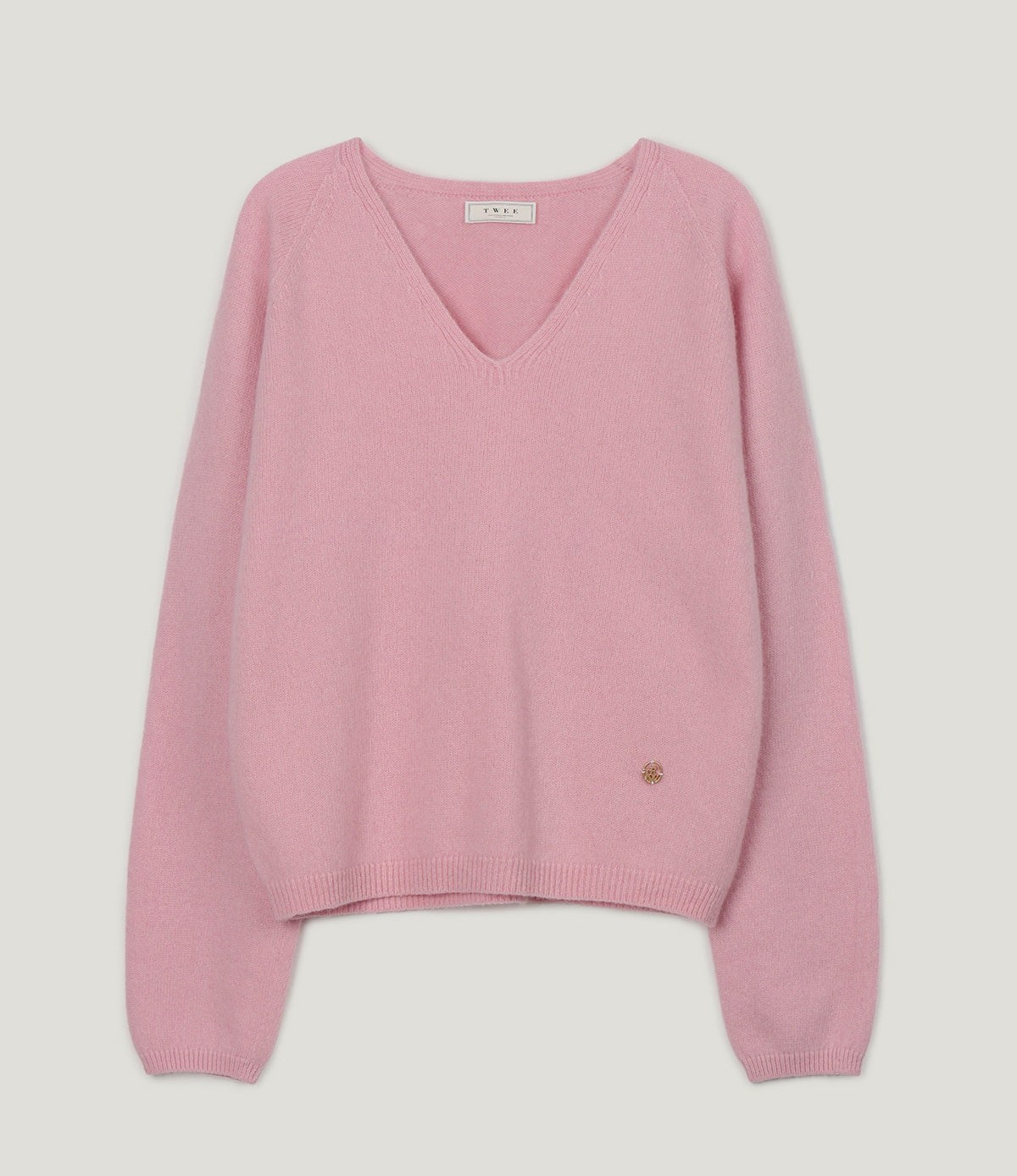 [TWEE] Longc Wool Pastel V-Neck Long-Sleeve Knit