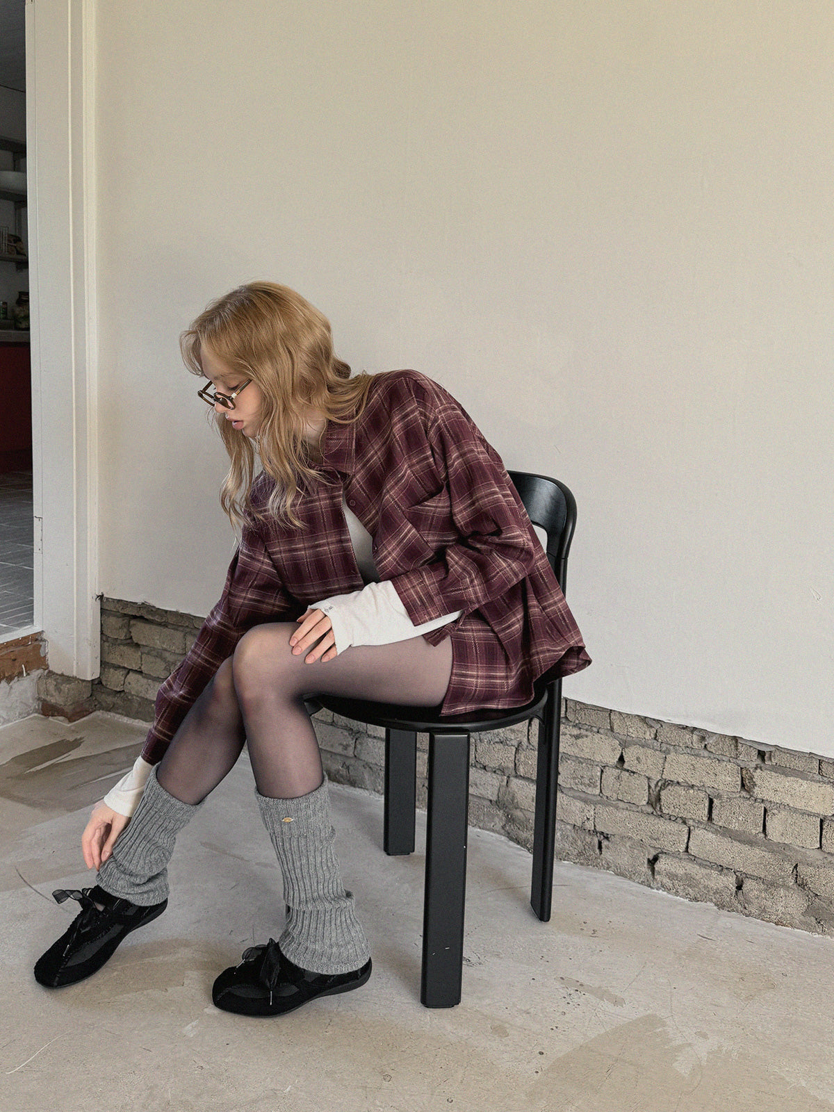 [TWEE] Hoen Check Oversized Hemd