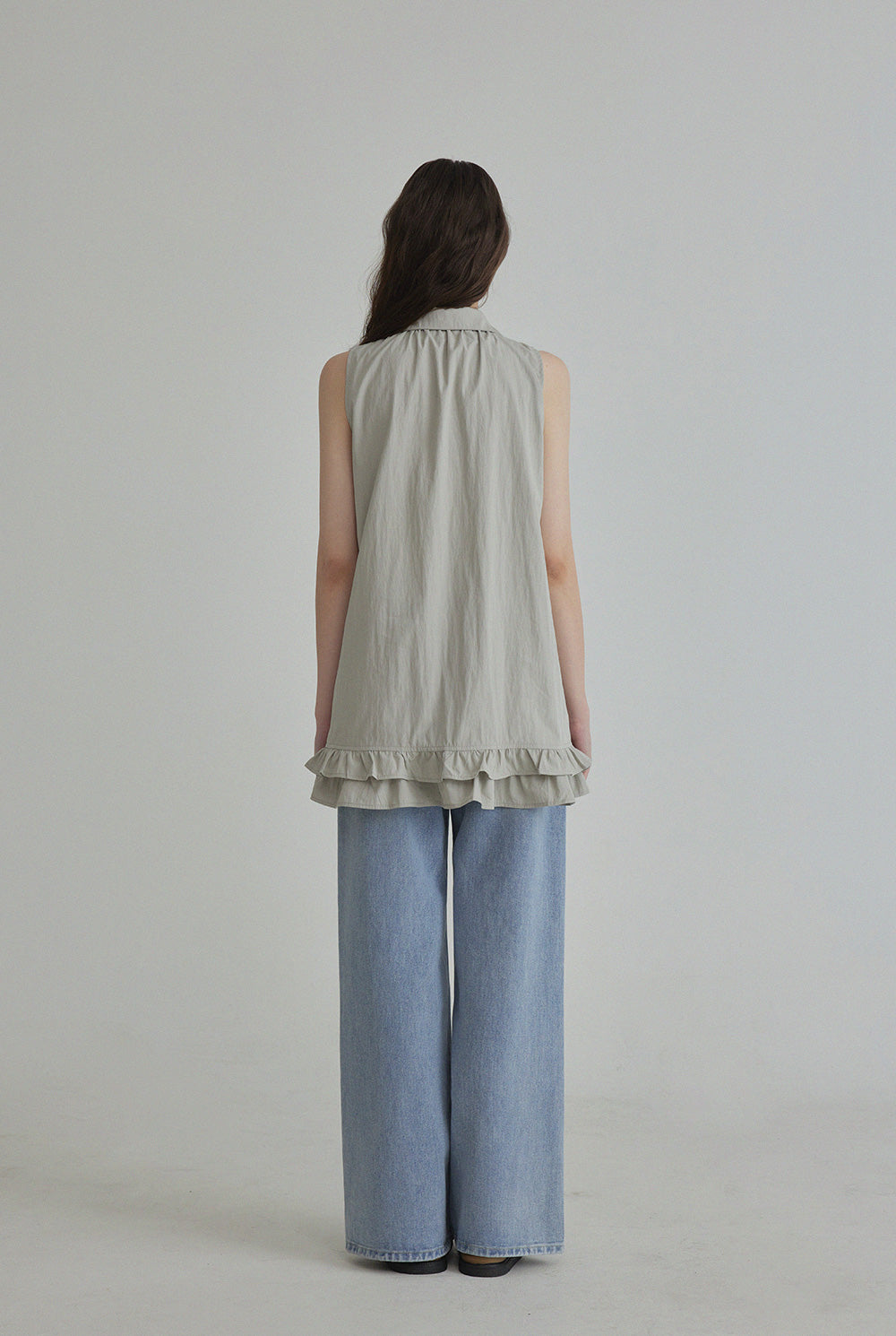 [TWEE] Blouse à col coquillage volanté