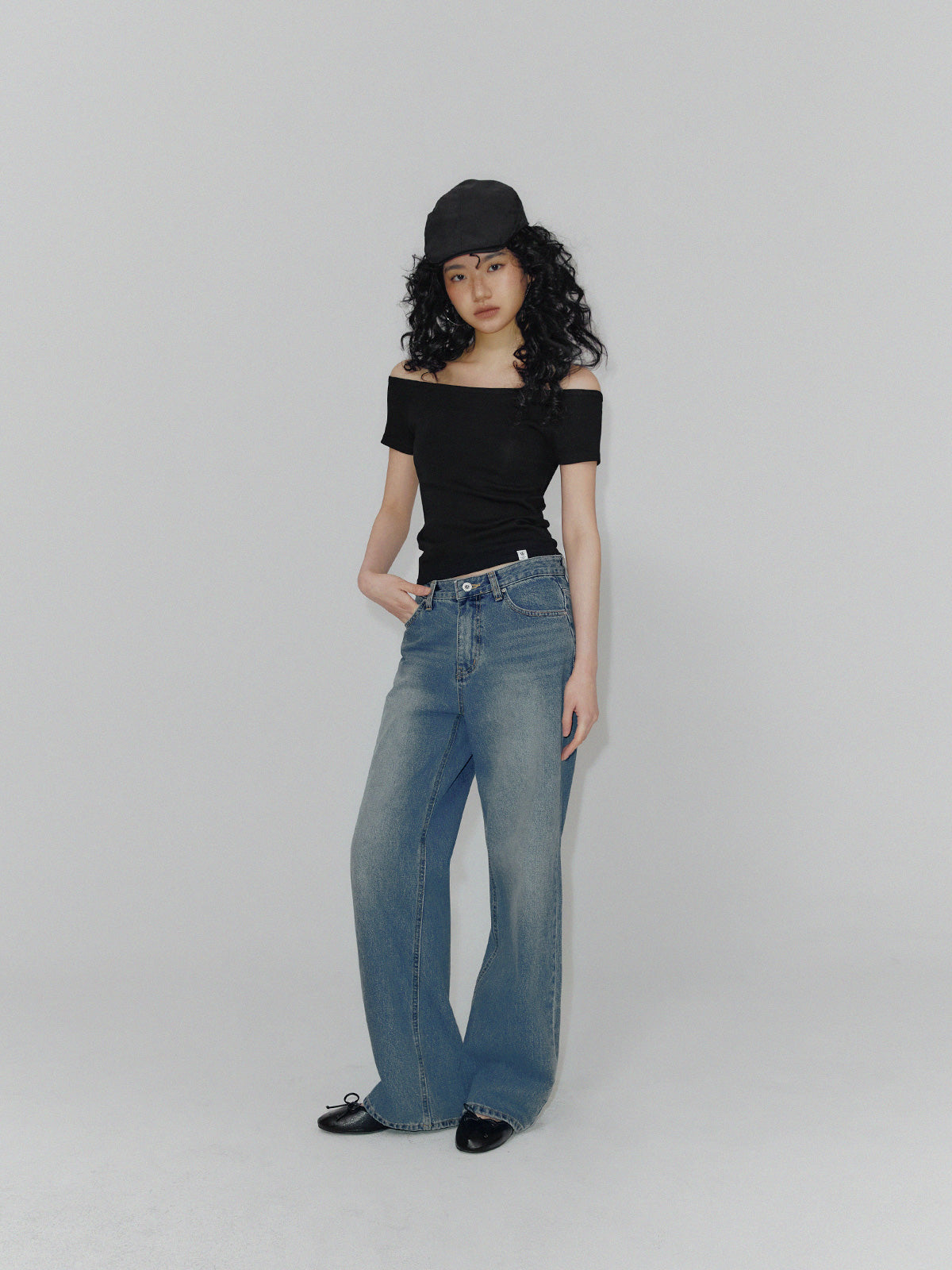 [TWEE] Indie Straight Long Denim Pants