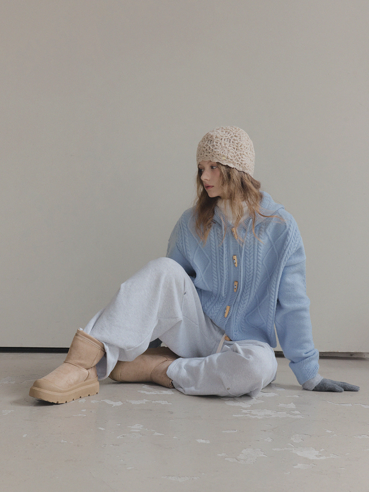 [TWEE] Áo Khoác Len Có Mũ Nev Toggle