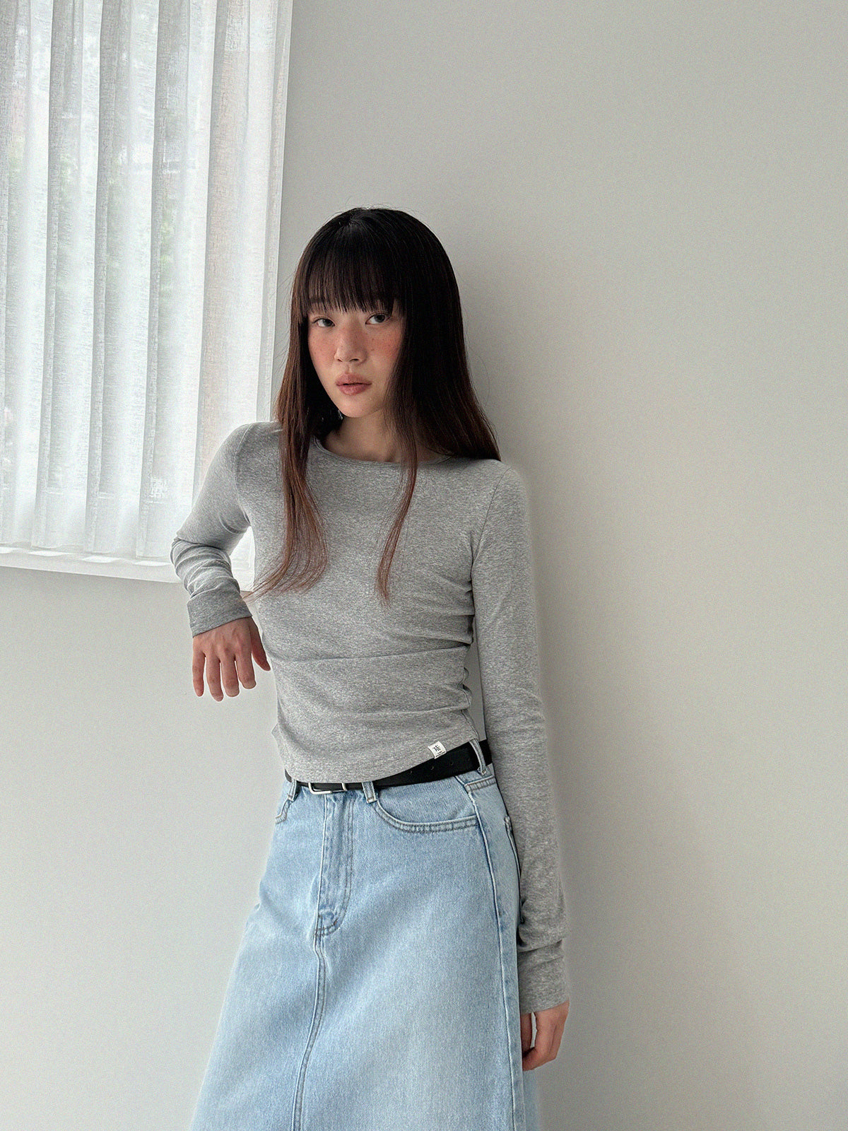 [TWEE ] Steel round-neck long-sleeve T-shirt