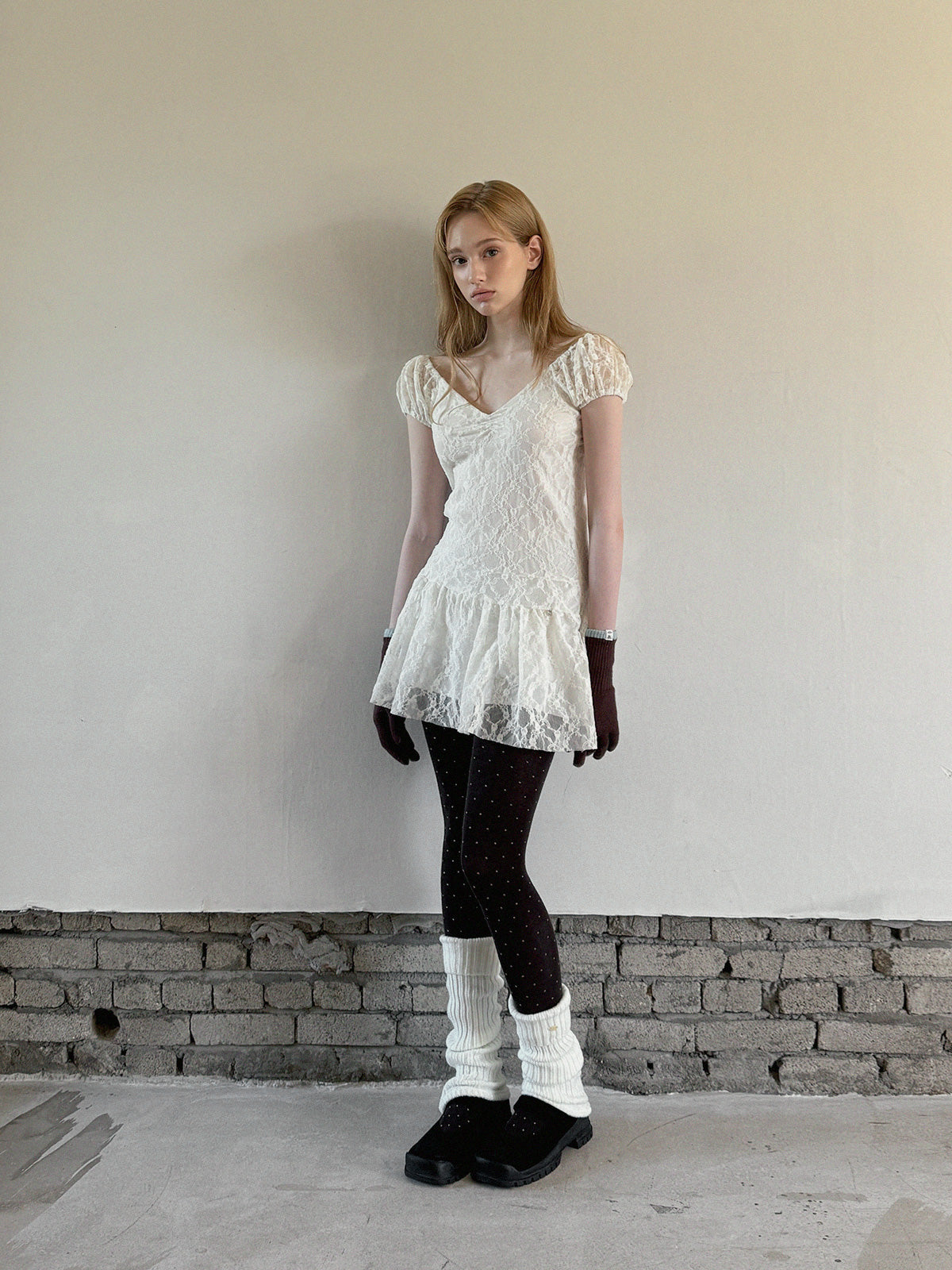 [TWEE] Đầm Mini Mebin Sheer Shirring 2 Chiều