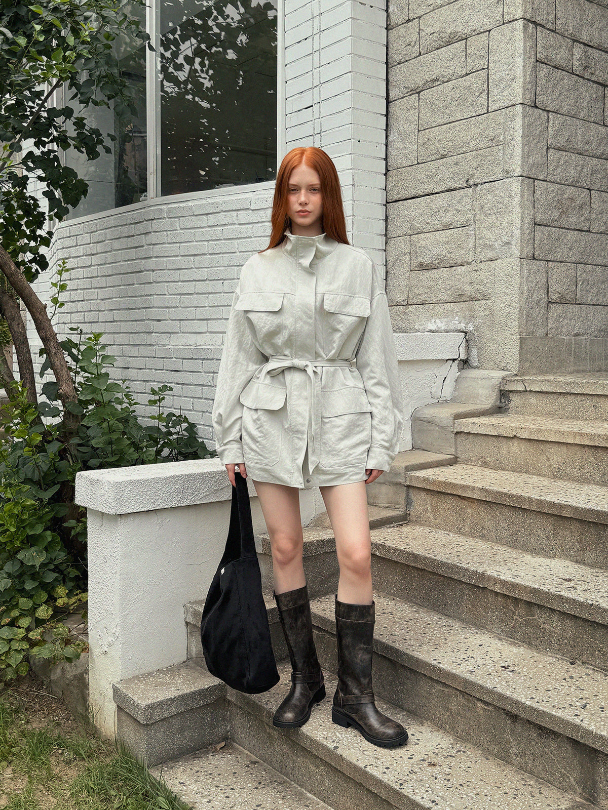 [TWEE] Kael Pocket Half Jumper (Strap Set)