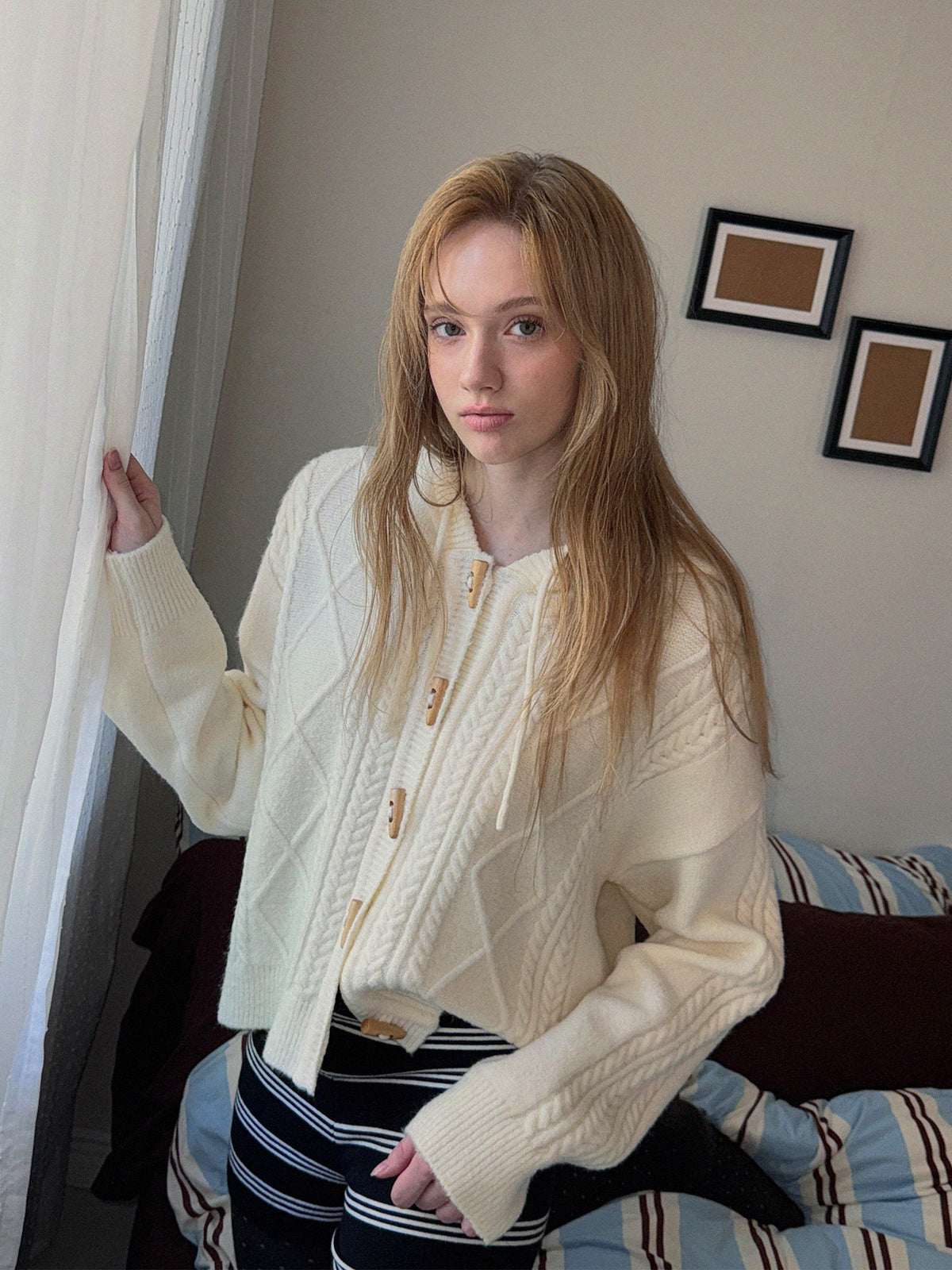 [TWEE] Áo Khoác Len Có Mũ Nev Toggle