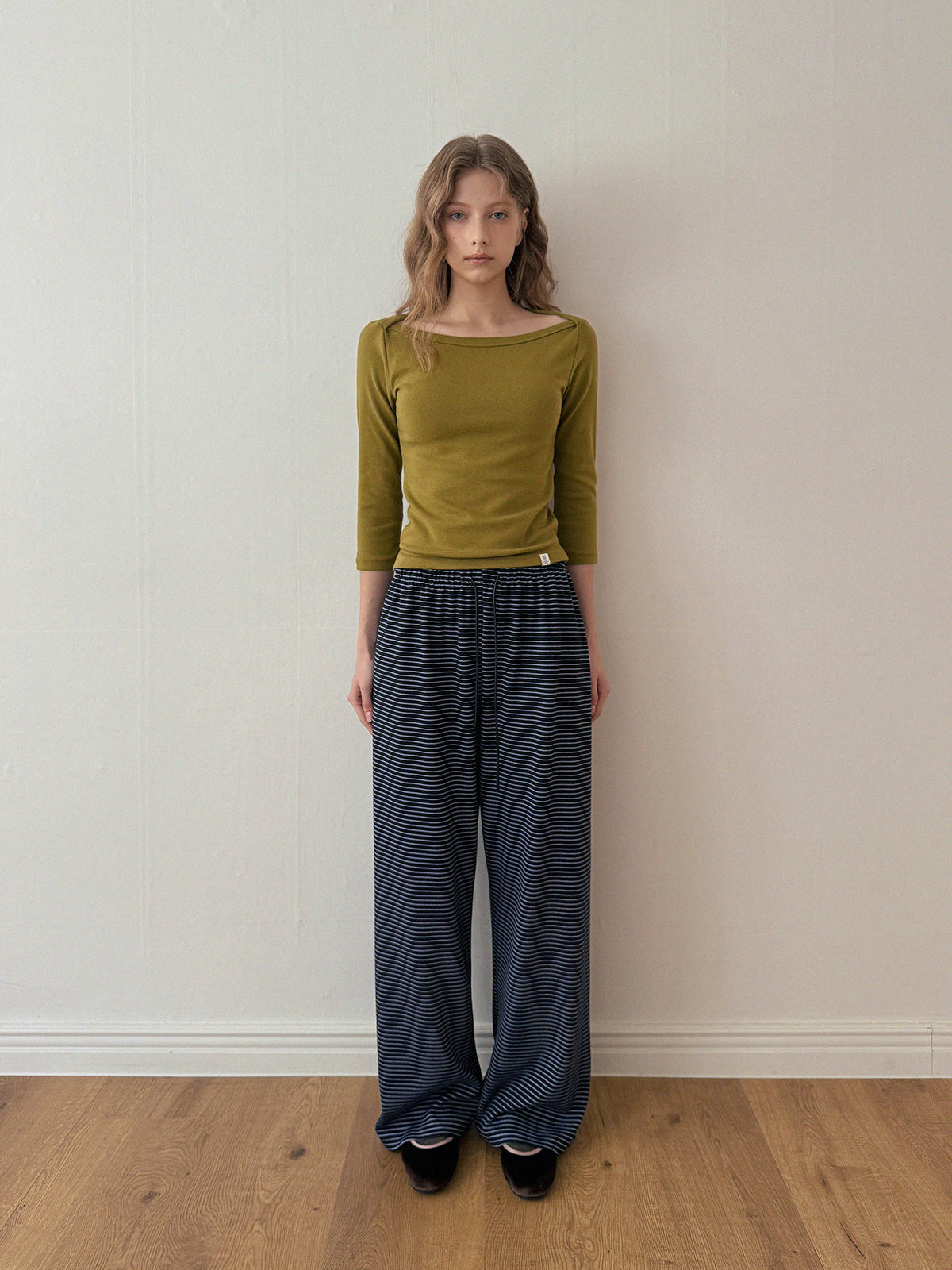 [TWEE] Gren Stripe Banding Long Pants