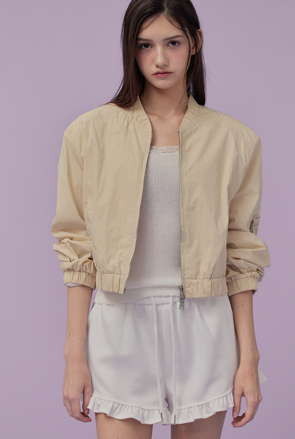 [TWEE] Teti crop blouson jumper