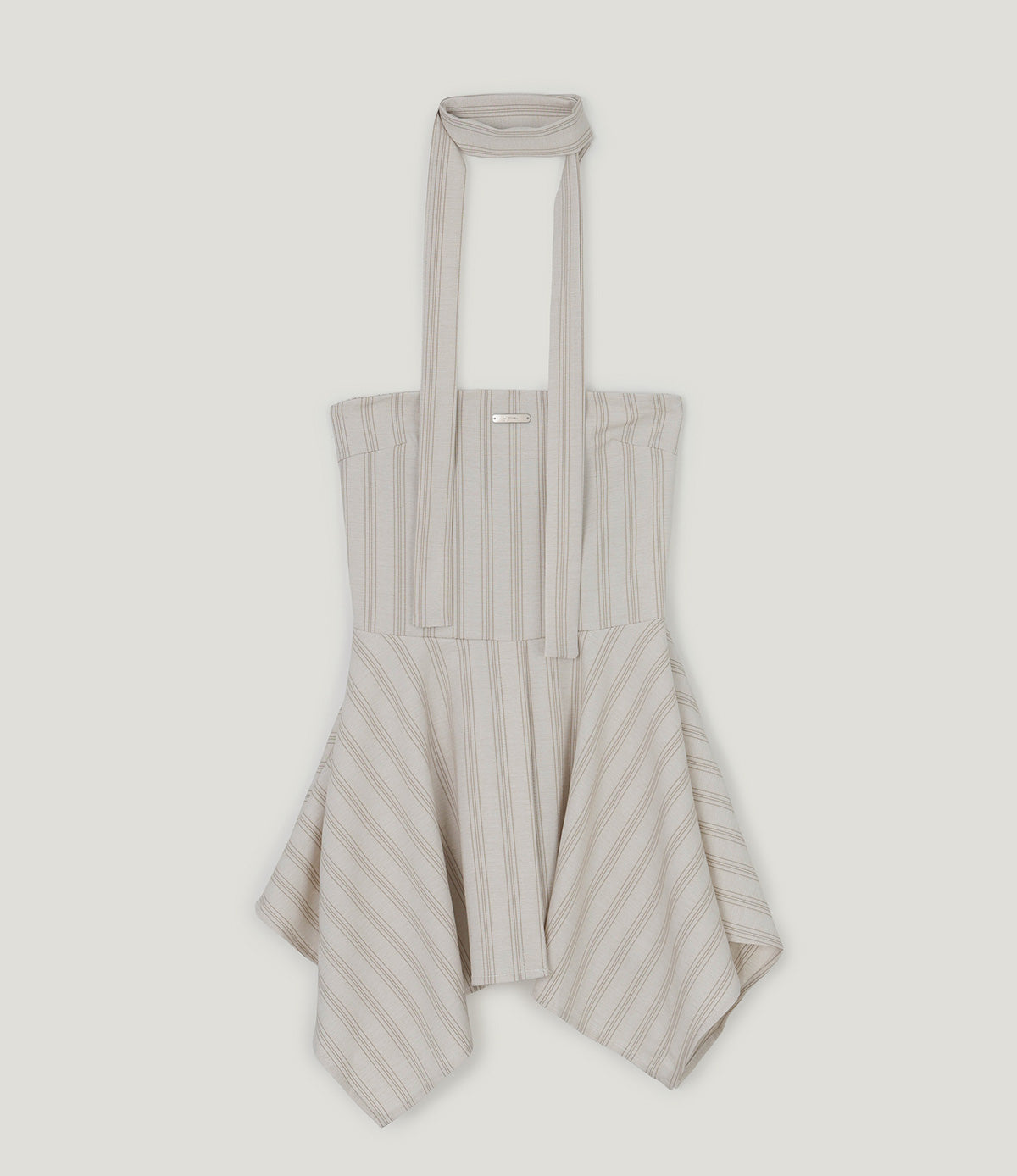 [TWEE] Heichi Stripe Asymmetric Tube Top(Strap Set)