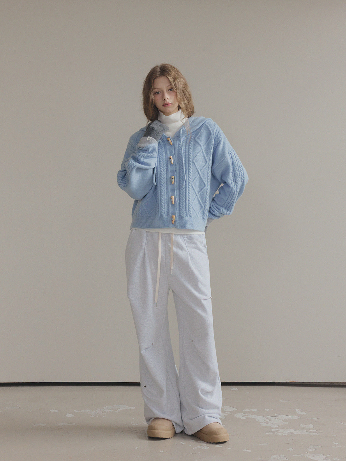 [TWEE] Áo Khoác Len Có Mũ Nev Toggle