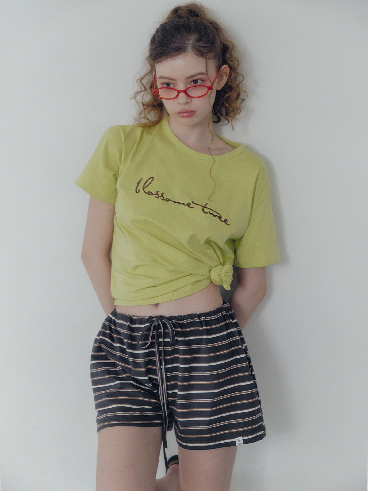 [TWEE] Caron stripe banding short pants