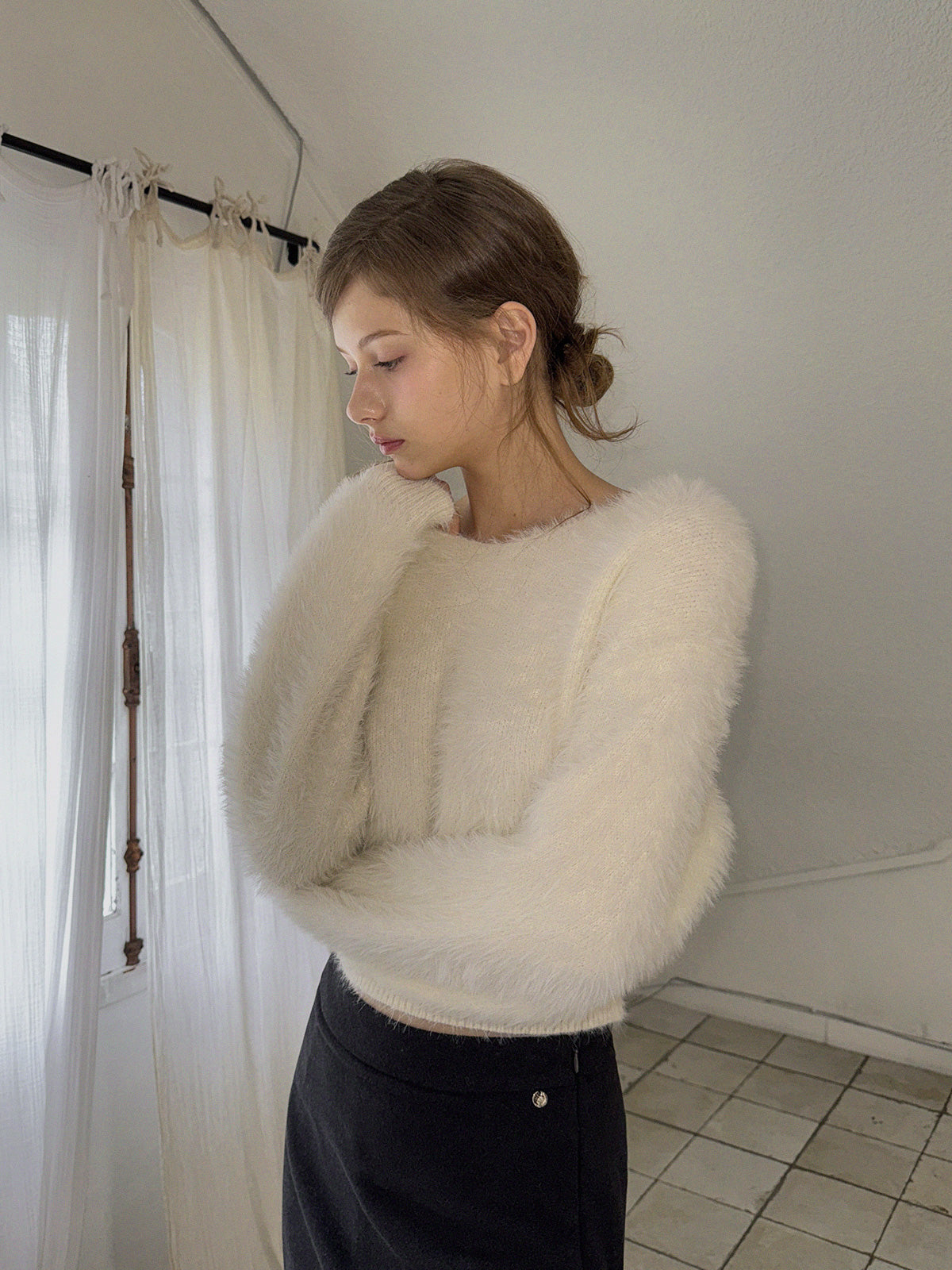 [TWEE] Áo Len Dệt Kim Dây Lưng Hollen