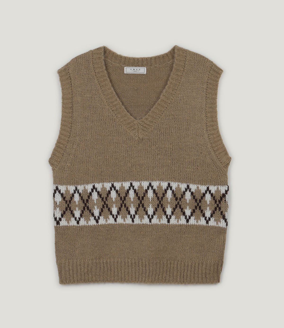 [TWEE] Senit Argyle Knit Vest