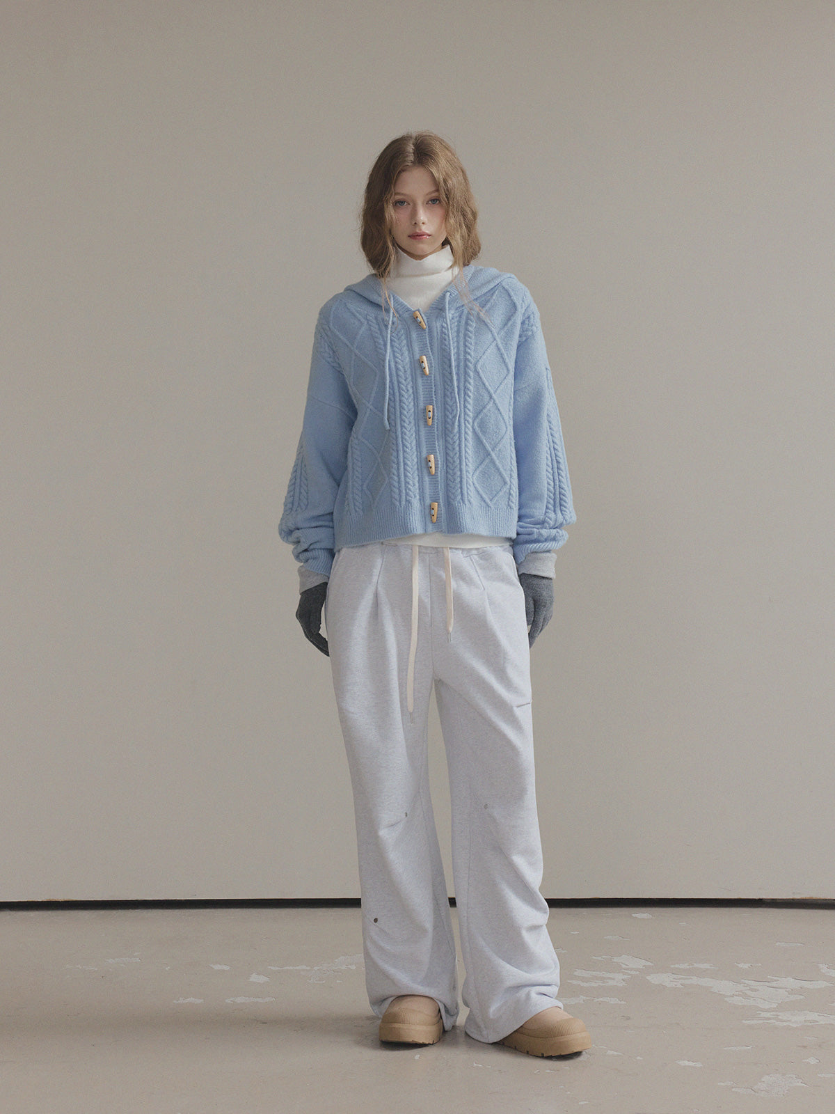 [TWEE] Áo Khoác Len Có Mũ Nev Toggle