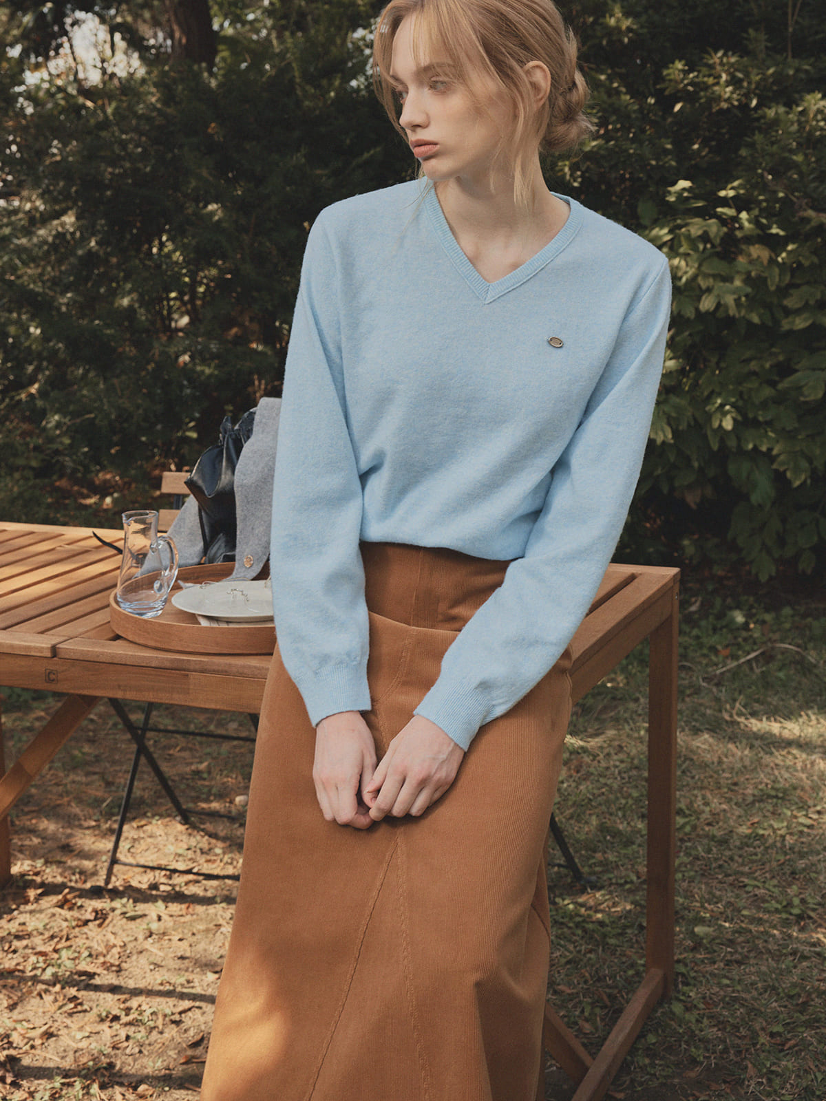 [TWEE] Lena Basic V-Ausschnitt Stricktop