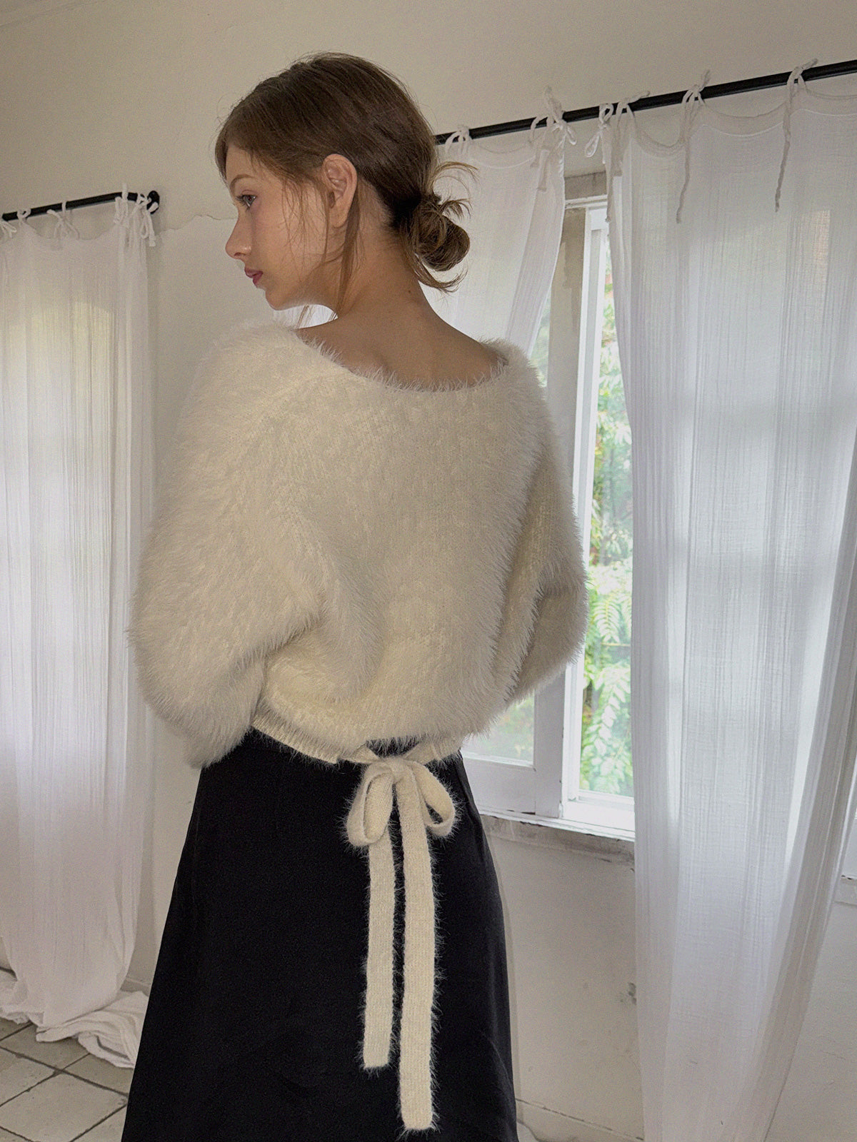 [TWEE] Áo Len Dệt Kim Dây Lưng Hollen