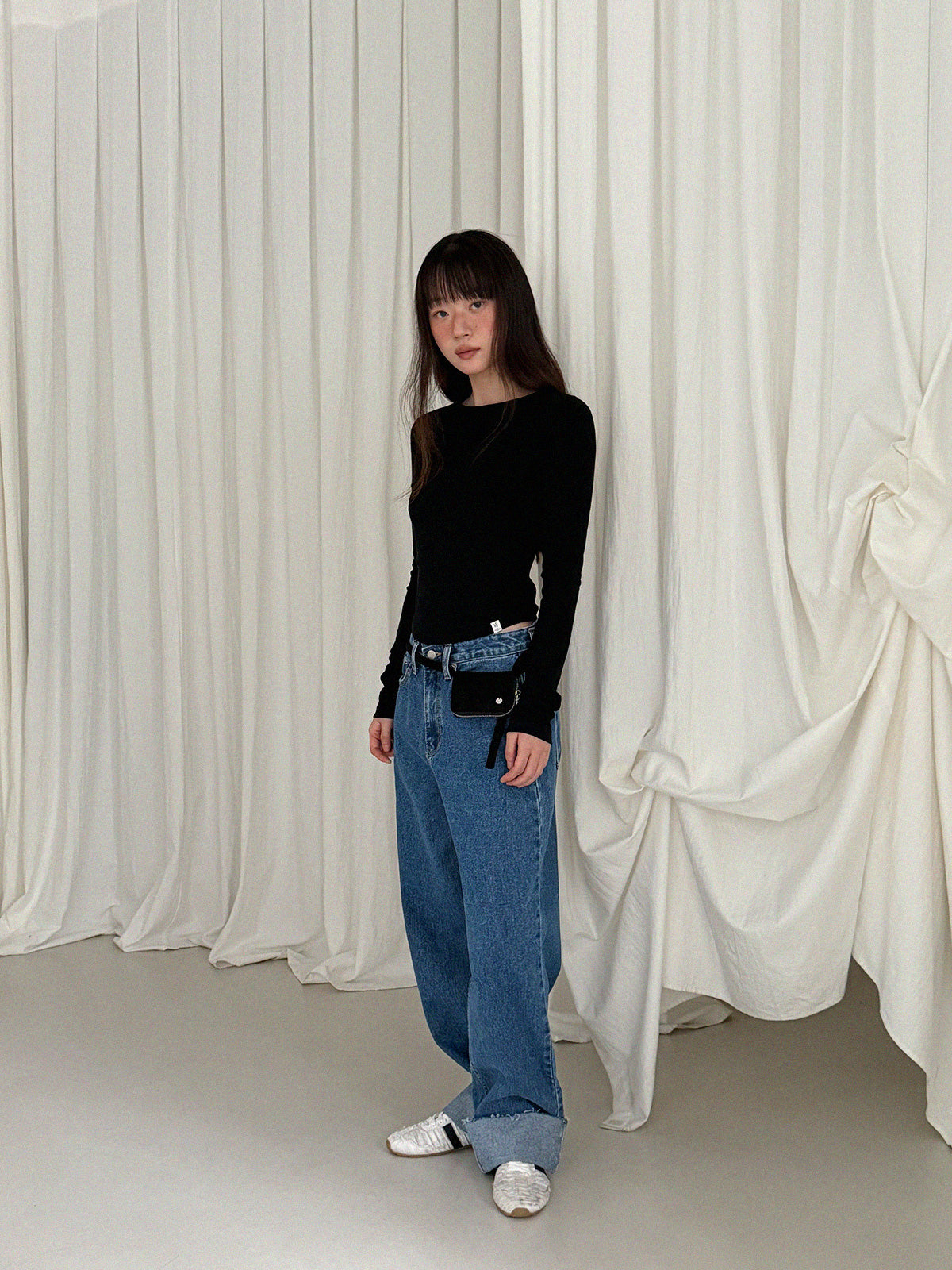 [TWEE ] Steel round-neck long-sleeve T-shirt