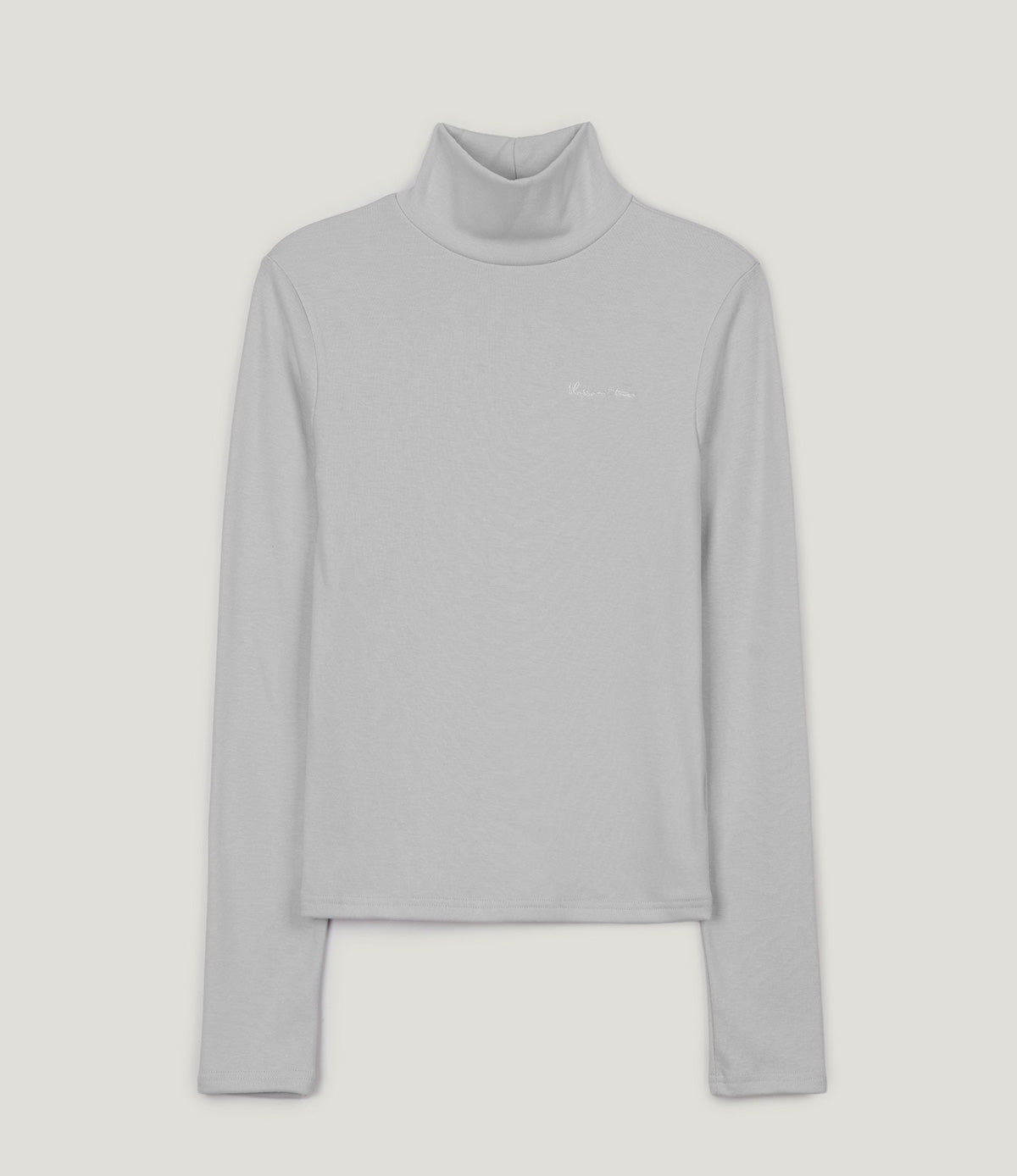 [TWEE] Blen besticktes Fleece-Turtleneck-Shirt
