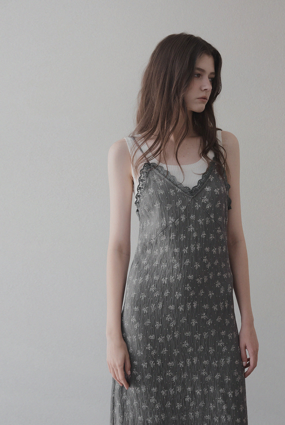 [TWEE] Clazen Floral Lace Sleeveless Long Dress