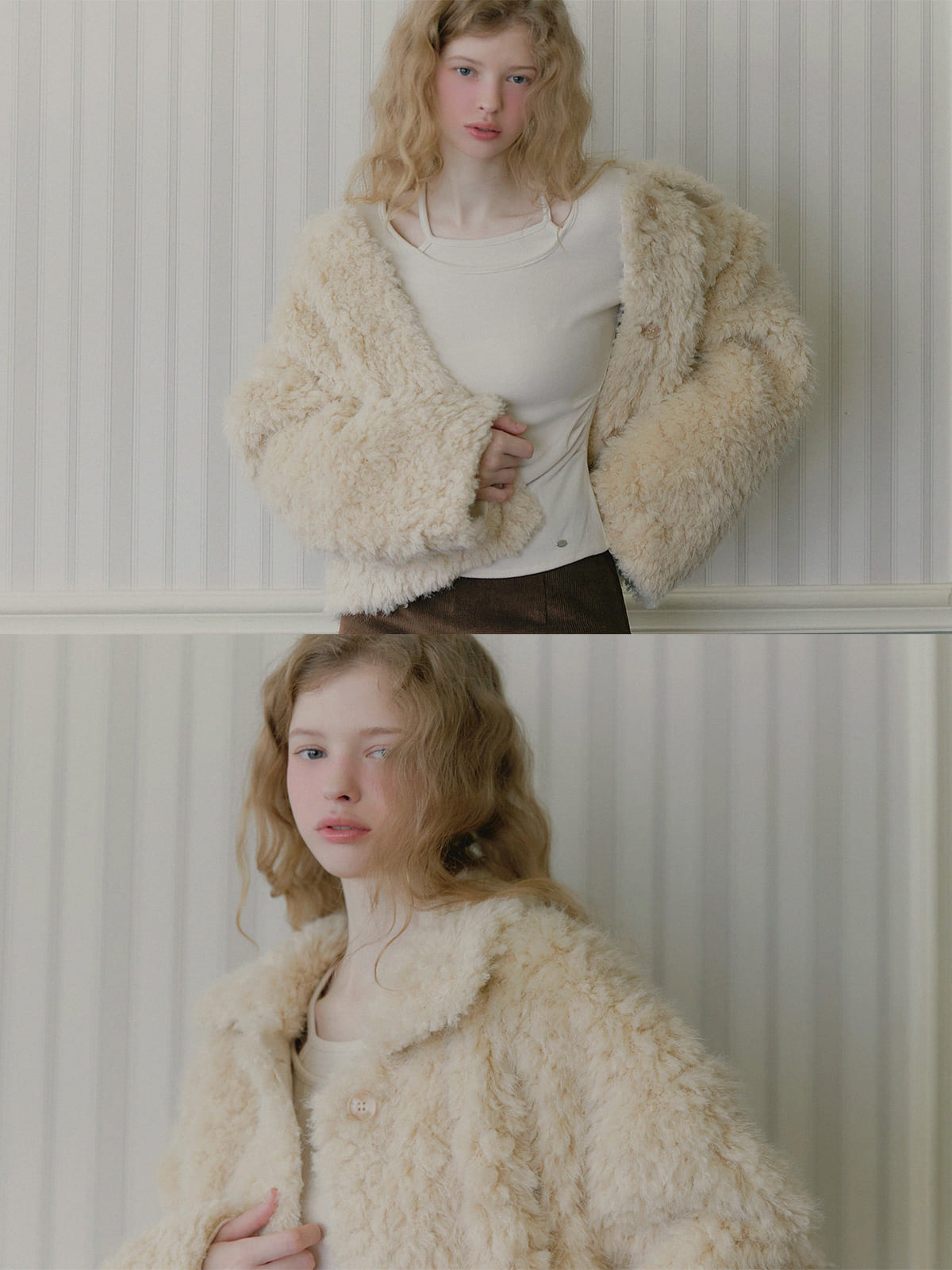 [TWEE]Revol geschichtetes Raffung Langarm-Top